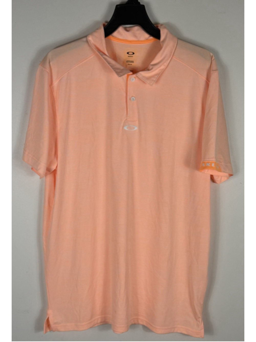 Oakley Polo Shirt Mens size XL orange Space Dye Tailored Fit Short Sleeve